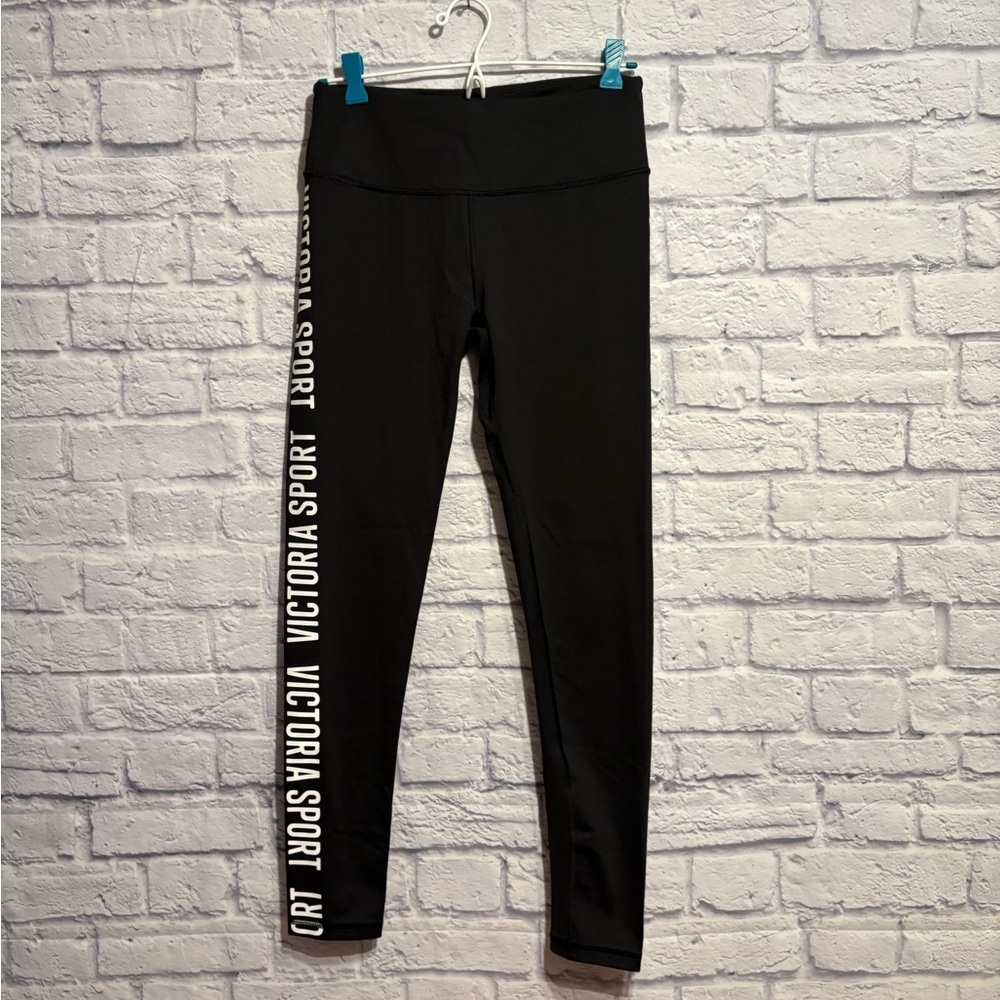 Victoria's Secret VSX Knockout Bold Text Logo-Trim Leggings Medium